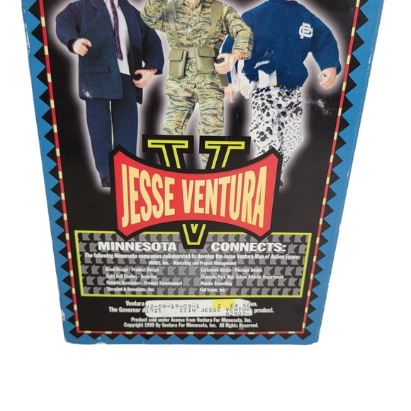 Jesse Ventura LTD US Navy Seal Man of Action Figure Governor 12" NIOB 1999 - Picture 8 of 13
